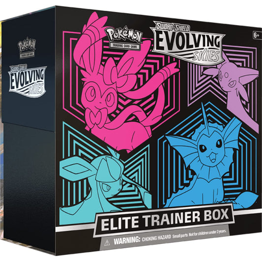 Pokemon - Evolving Skies - Elite Trainer Box - Sylveon, Vaporeon, Glaceon, and Espeon
