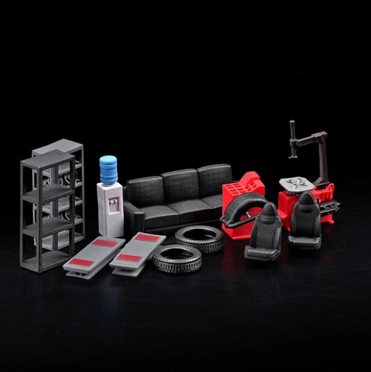 1:64 12 pc Garage Set